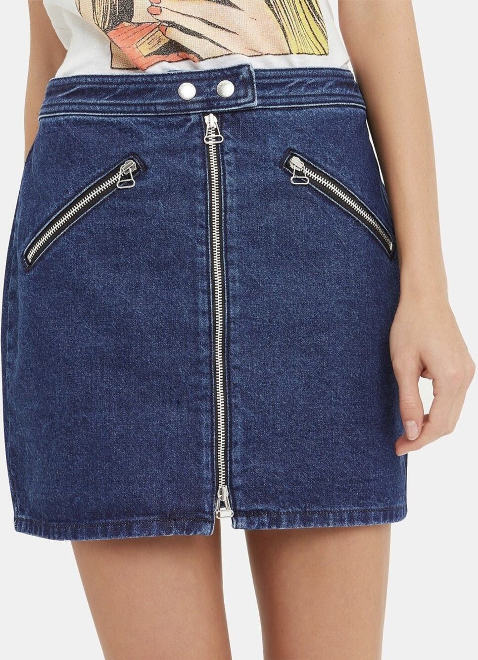 RAG & BONE Racer Denim Mini Skirt Size 27